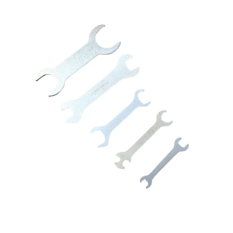 Old factory direct supply of thin dual-purpose open-end wrenches, simple mirror surface household iron sheet wrenches, one-time fixed wrenches wholesale Item Picture