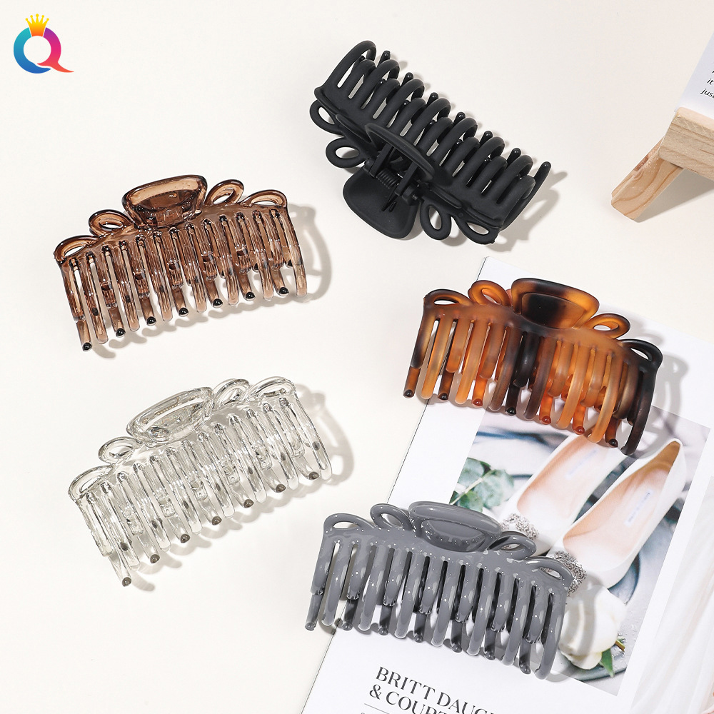 Qiyue Cross-border's new hair clips, curls, hair grabbers, versatile shark clips, simple large hair grabbers, women's headwear, and hair accessories wholesale full figure