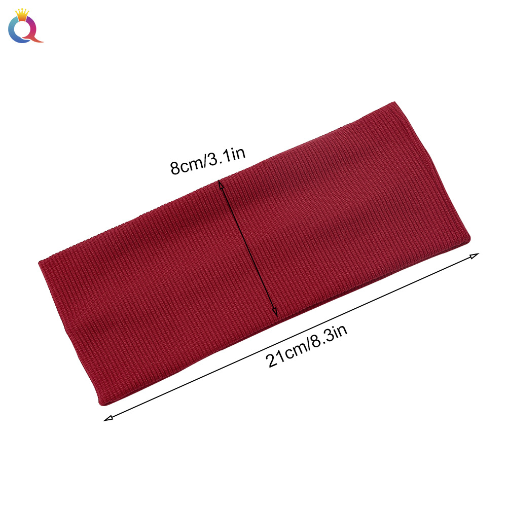 Qiyue Cross-border's new knitted hair band, a popular yoga headband for women in Europe and America, features a threaded cotton sweat-absorbing and breathable hair tie Application Scenario