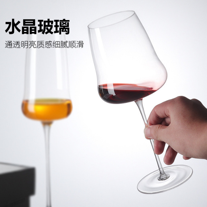Wholesale of creative red wine glasses: household Bordeaux crystal glasses, highball glasses, glass wine glasses, champagne glasses details Picture