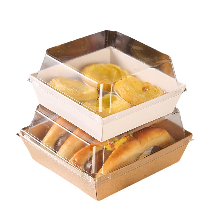 Sandwich packaging box, egg yolk pastry, snow cream, paper box packaging, meat floss, small shell, tiramisu cake, baking box Item Picture