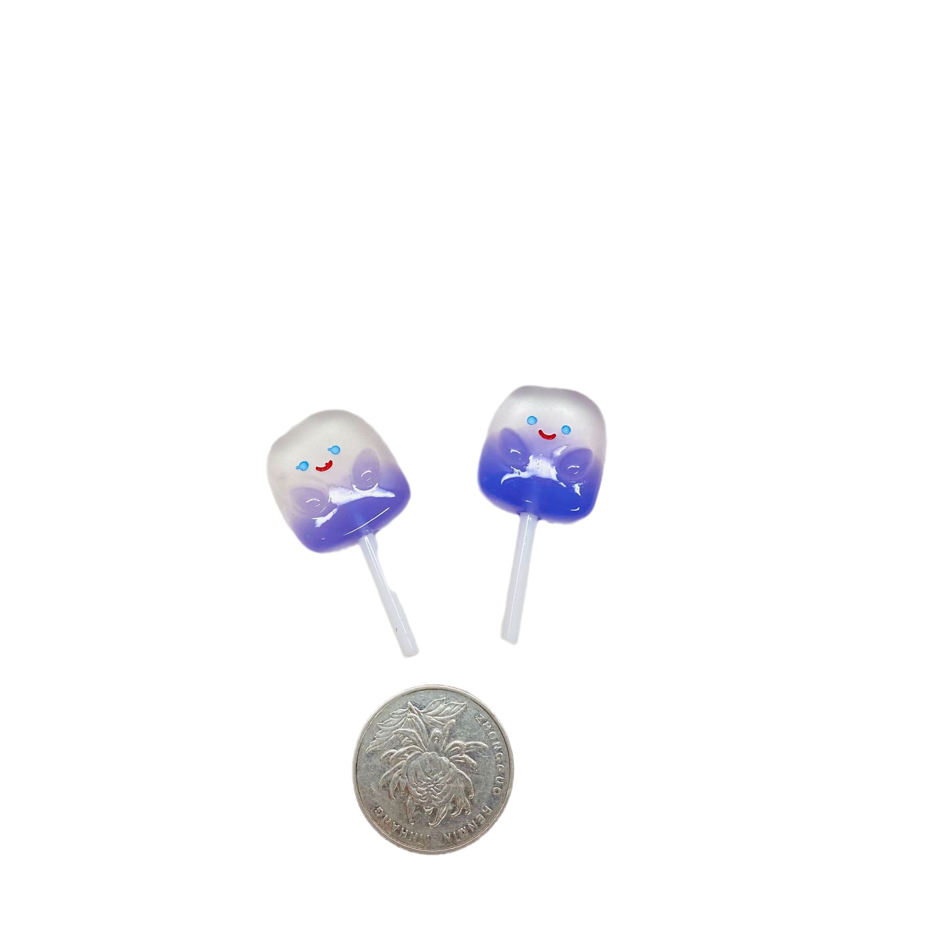 Wholesale of simulated lollipops, colorful smiling faces, luminous resin food and toy accessories, DIY handmade jewelry and accessory materials Item Picture
