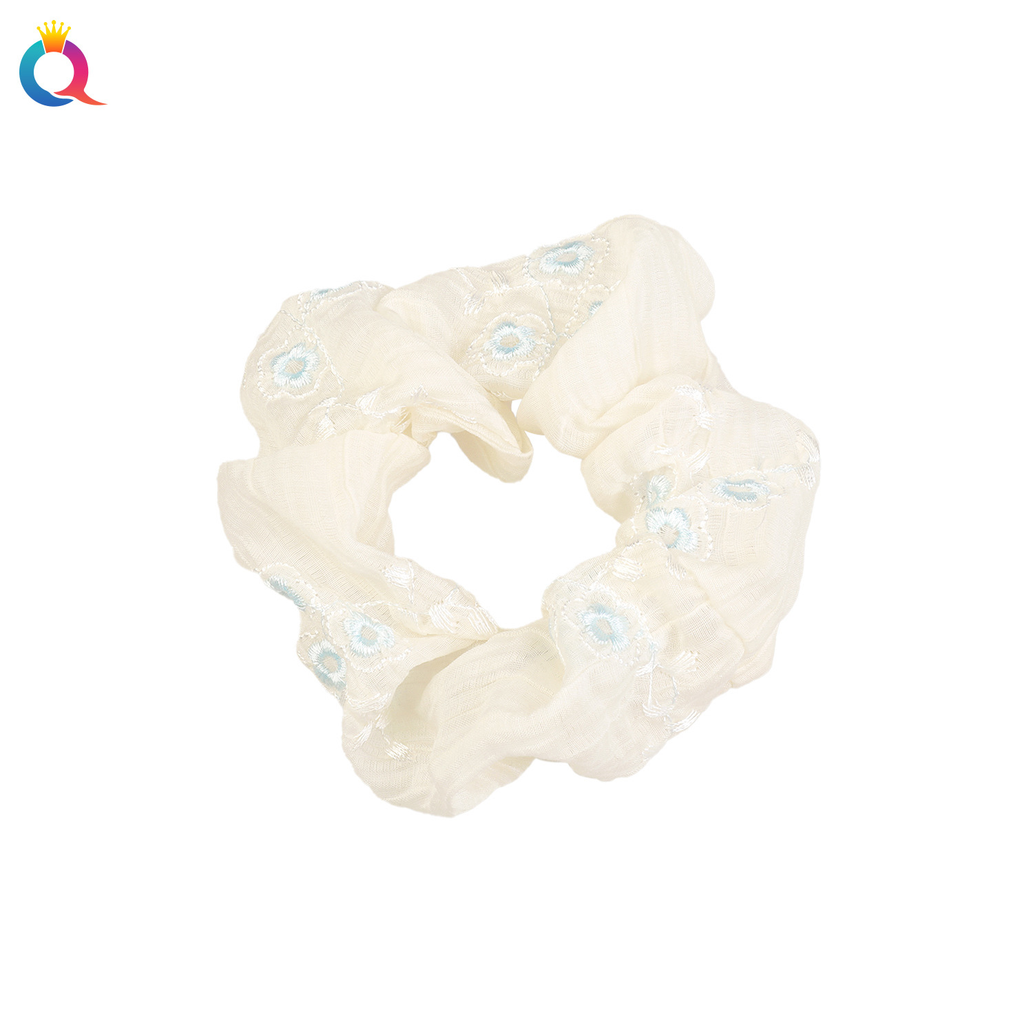 Qiyue Lace Flower Large Intestine Hair Band, high-elasticity large intestine hair band, high-end hair tie, wholesale hair tie Item Picture