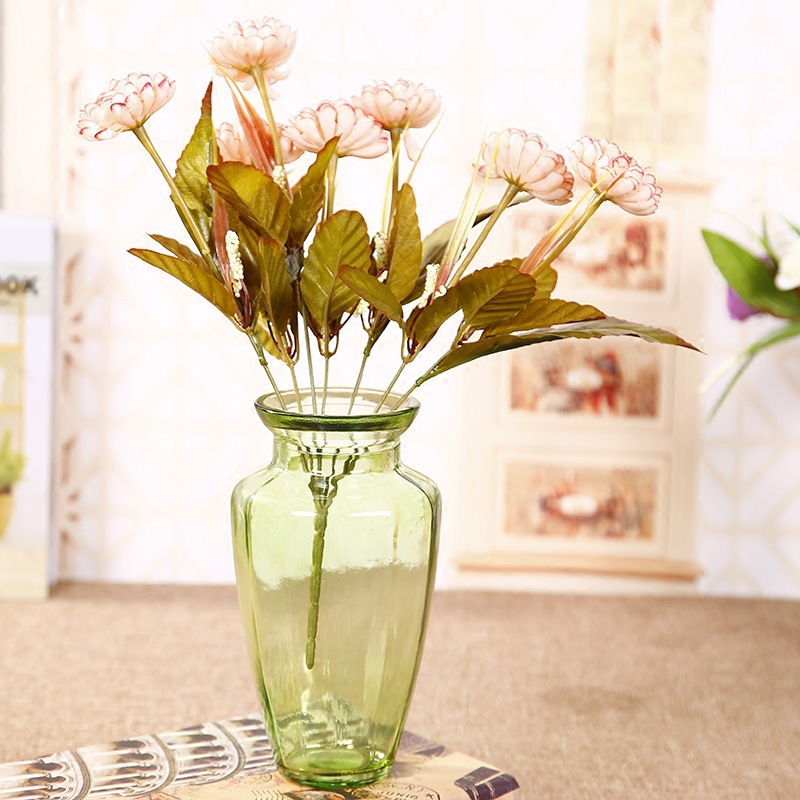 European-style simple glass vases, colorful and transparent home decoration, living room ornaments, flower arrangements, hydroponic vases, dried flower vases Specification drawing