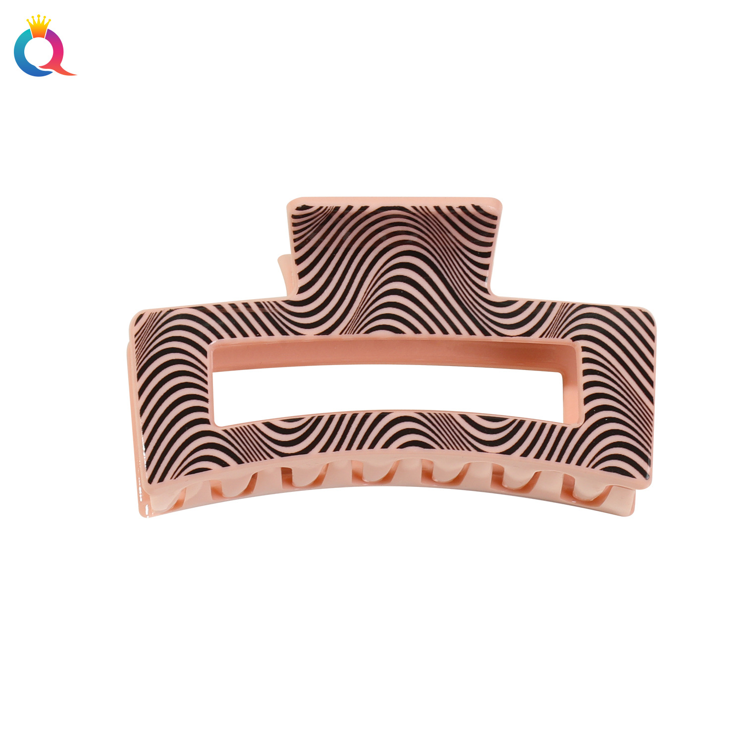 Qiyue Cross-border Korean-style printed hair clips, shark clips, elegant leopard print grab clips, summer high-end clips, hair accessories wholesale Item Picture