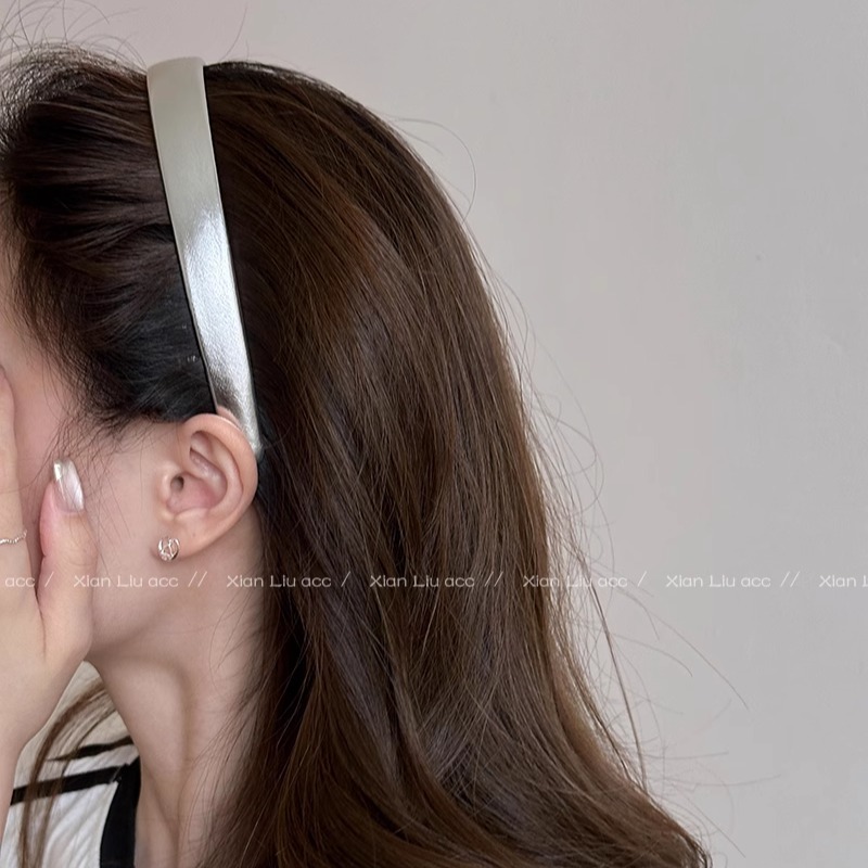 pu leather versatile headband for women, 2025 new style hair-pressing headband, high-end, stylish and fashionable hair accessory, hairpin full figure