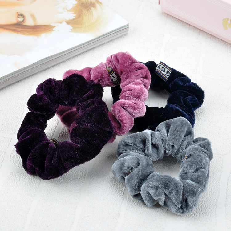 2-yuan store wholesale Korean autumn and winter velvet hair bands, Korean version simple plush hair ties, headwear and hair accessories wholesale Specification drawing