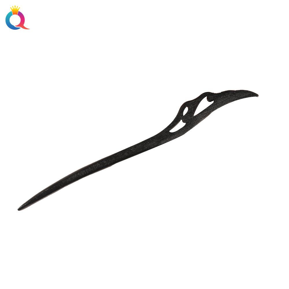 Qiyue Chinese-style wooden hairpins, black new Chinese-style high-end hairpins, hairpins, hair accessories, and Hanfu hair accessories for women Item Picture
