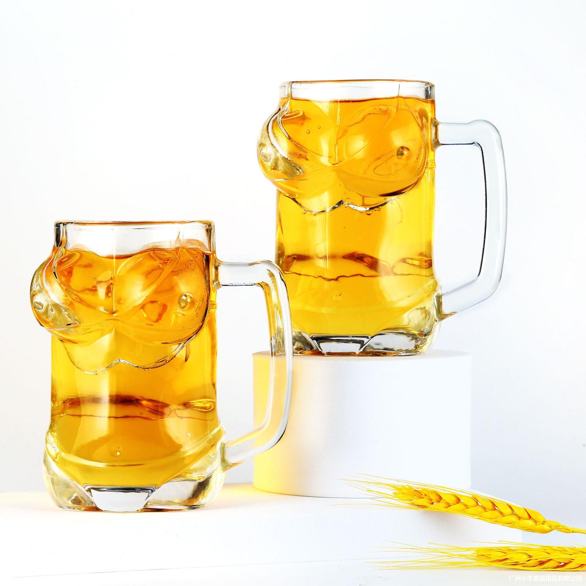 Bikini large chest cup, Instagram creative handle cup, bar beauty beer mug, human body cup, cross-border best-selling glass cup Specification drawing