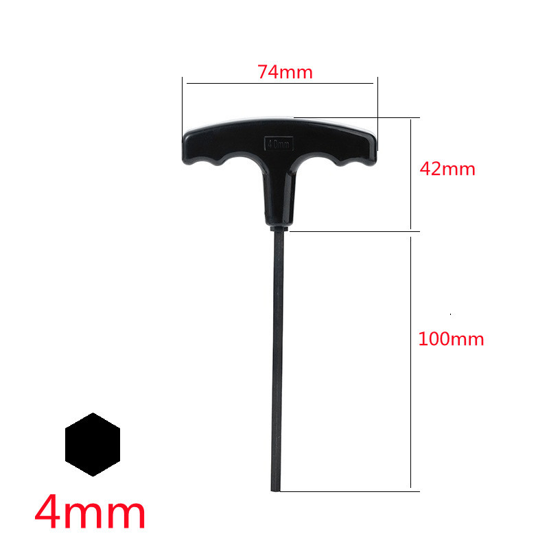 Lightweight walking stick T-shaped hex socket wrench with T3mmH3 wrench, M4 hex socket tool, 2.5 hex screwdriver undefined