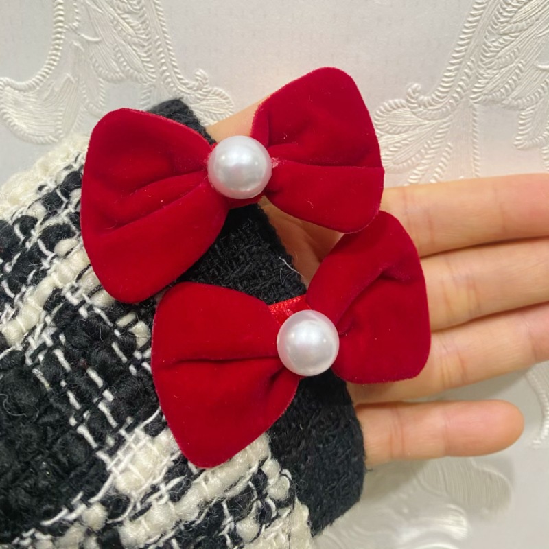 New Year Christmas hairpin, red water drop BB clip, fringe clip, broken hair clip, Santa snowman hairpin headwear Specification drawing