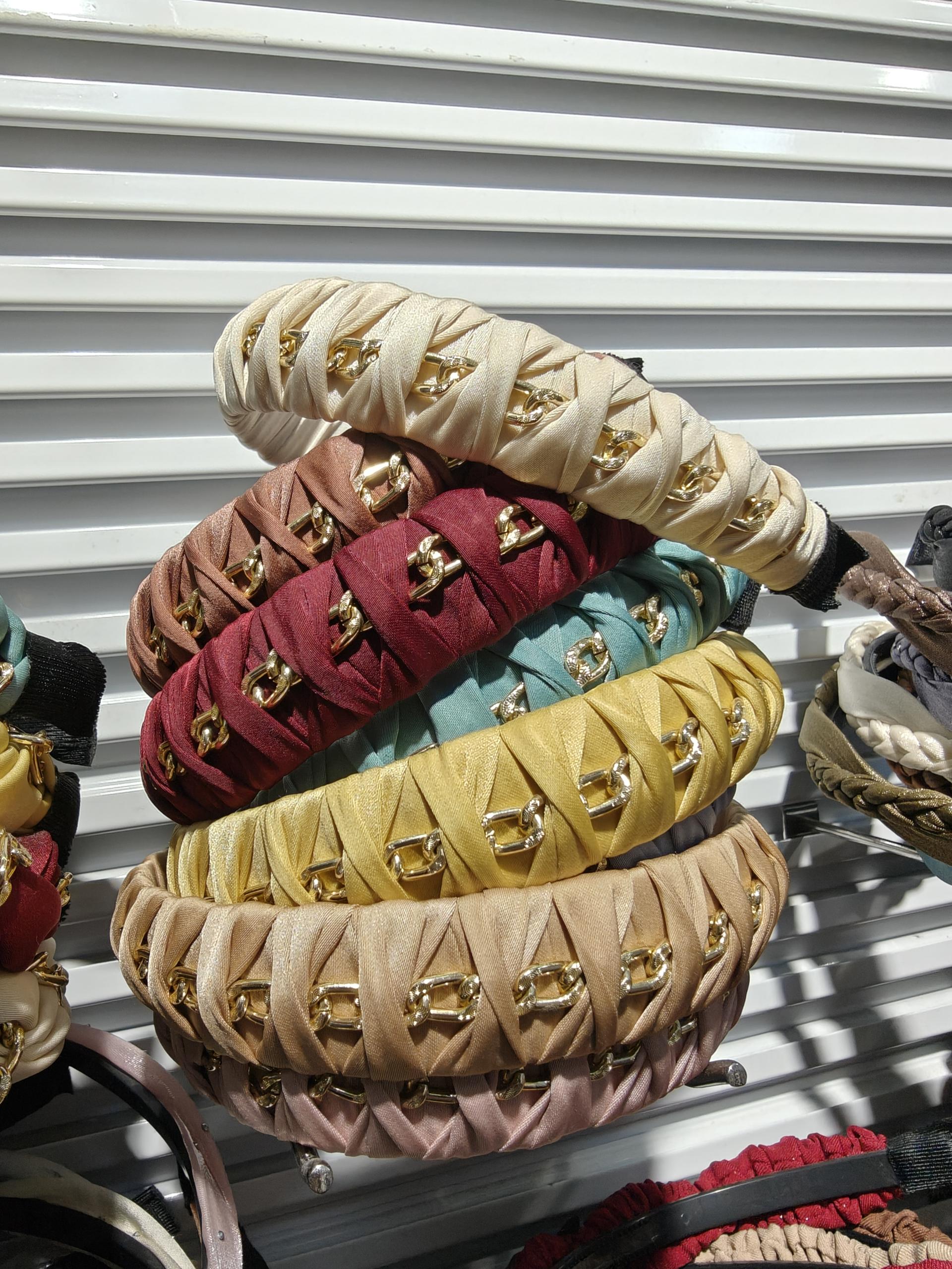 发箍/珍珠发箍/满钻发箍/儿童彩色塑胶头箍/发夹女士拼接韩版产品图