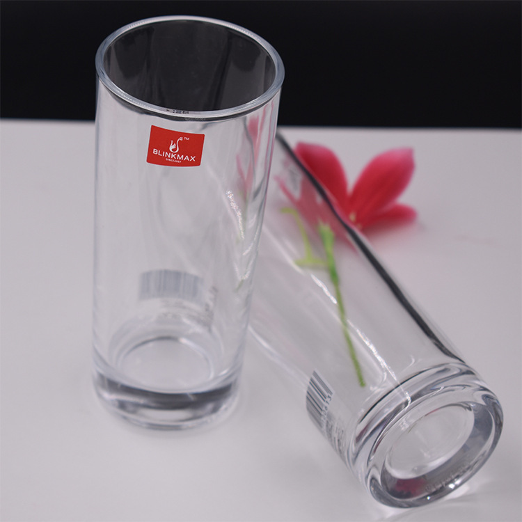 Lizun straight glass cup, round thick-botted straight tube long strip juice milkshake cup, household milk cup, can be used as LOGO Application Scenario