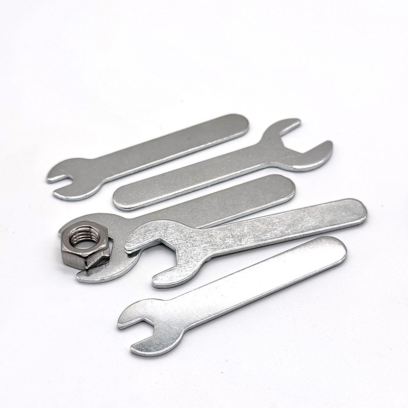 13MM opening simple wrench, ultra-thin furniture matching small wrench, disposable iron sheet stamping external hexagon socket wrench Item Picture