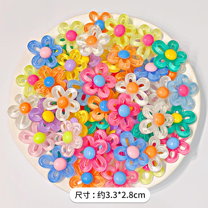 Yiwu small ornaments, resin diy accessories, cream glue accessories, sunflowers, handcrafted material jewelry accessories wholesale full figure