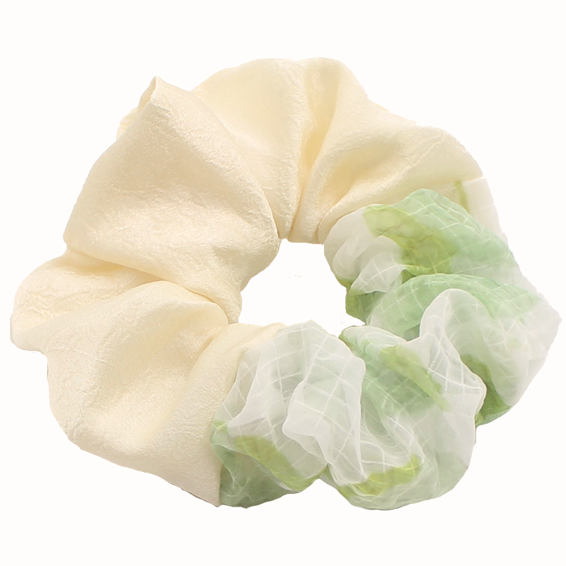 Forest-style fairy-toned mesh hair band for women in summer, simple and elegant. High ponytail hair rope, pig intestine tied hair rope, and rubber band Item Picture