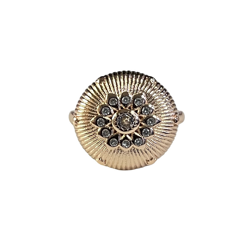 This simple and elegant brushed retro open-top ring exudes a high-end feminine charm. It is in rose gold with a niche design and a light luxury index finger ring Item Picture