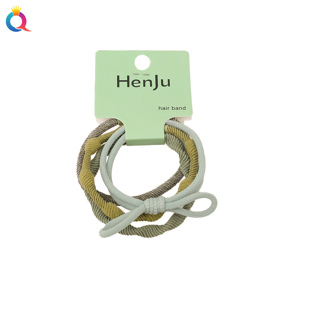 Wholesale of Qiyue Cross-border gradient color hair ties, high-elasticity and durable rubber bands, Korean-style simple hair bands and hair accessories Item Picture