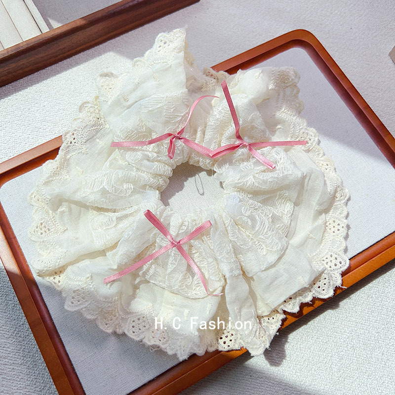 The 2025 new style of super fairy bow, sweet large intestine hair band, ballet style, gentle lace hair tie and hair accessory details Picture
