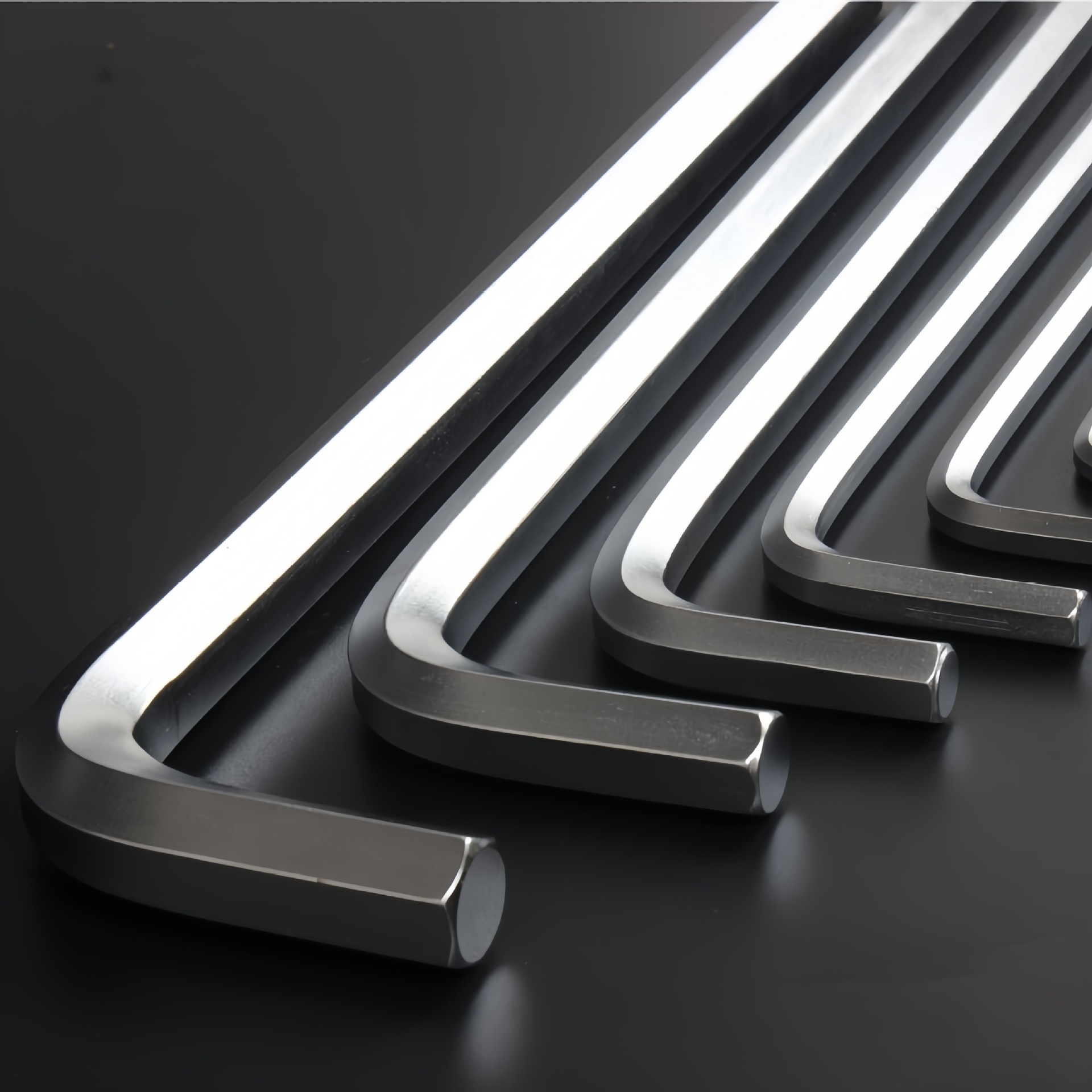 L-shaped hex socket wrench with hard galvanized 1.5-10mm dual-purpose die forged screwdriver 7-shaped tool wrench Specification drawing