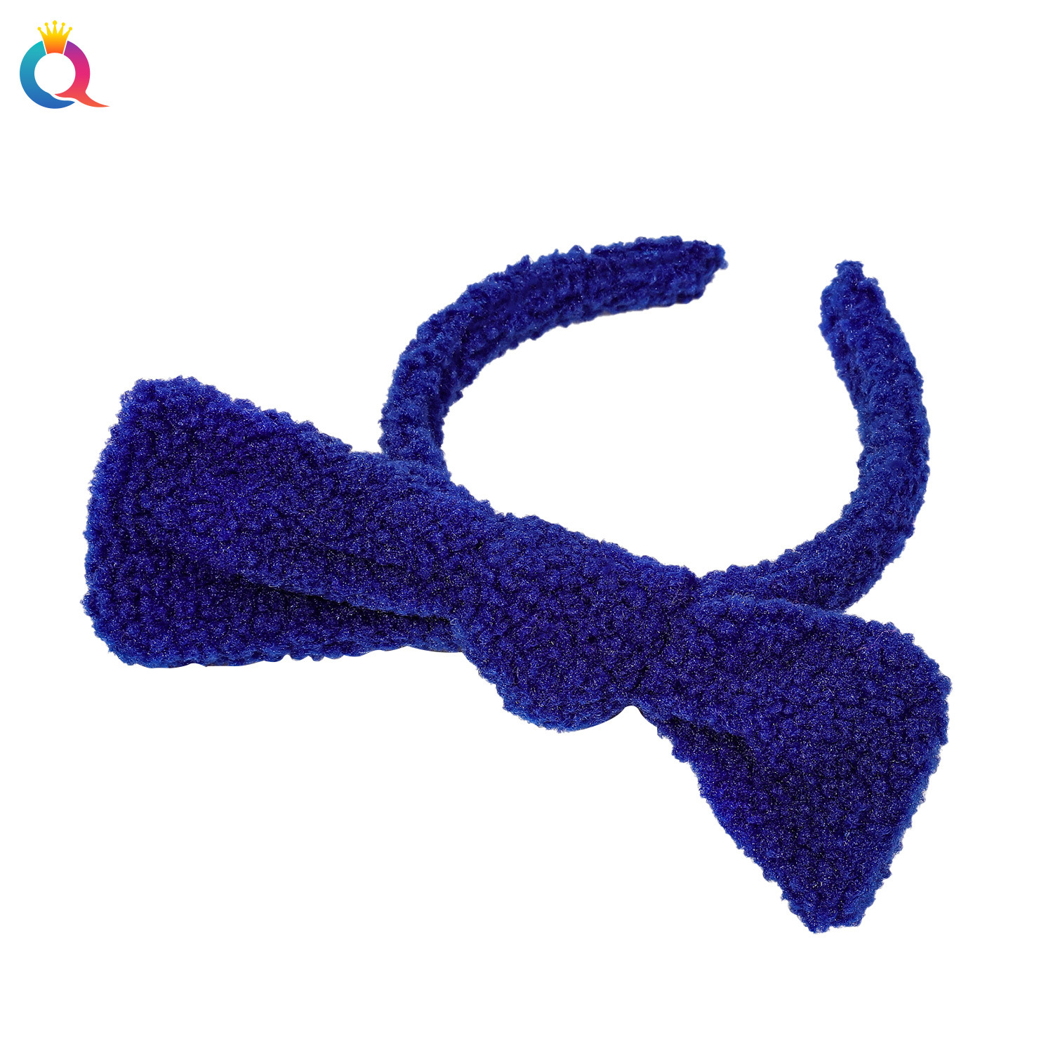 Qiyue Cross-border Autumn and Winter Lamb Fur Bow hair Band, women's hair clip, High-end pressure-sensitive hair, face wash, headband and hair accessory wholesale Item Picture