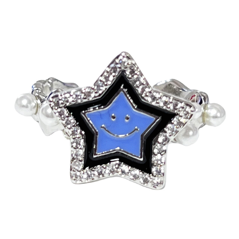 Sweet and cool Korean-style butterfly drip glaze high-end open ring, a unique and niche design for women, a cold and elegant style ring Item Picture