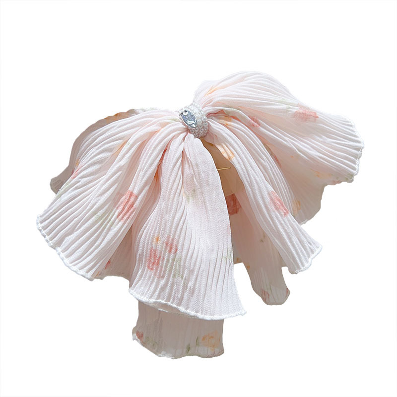 A new Korean floral tie-dye bow hairpin with a high-end feminine touch, a niche Instagram top clip at the back of the head, and a stylish hairpin Item Picture