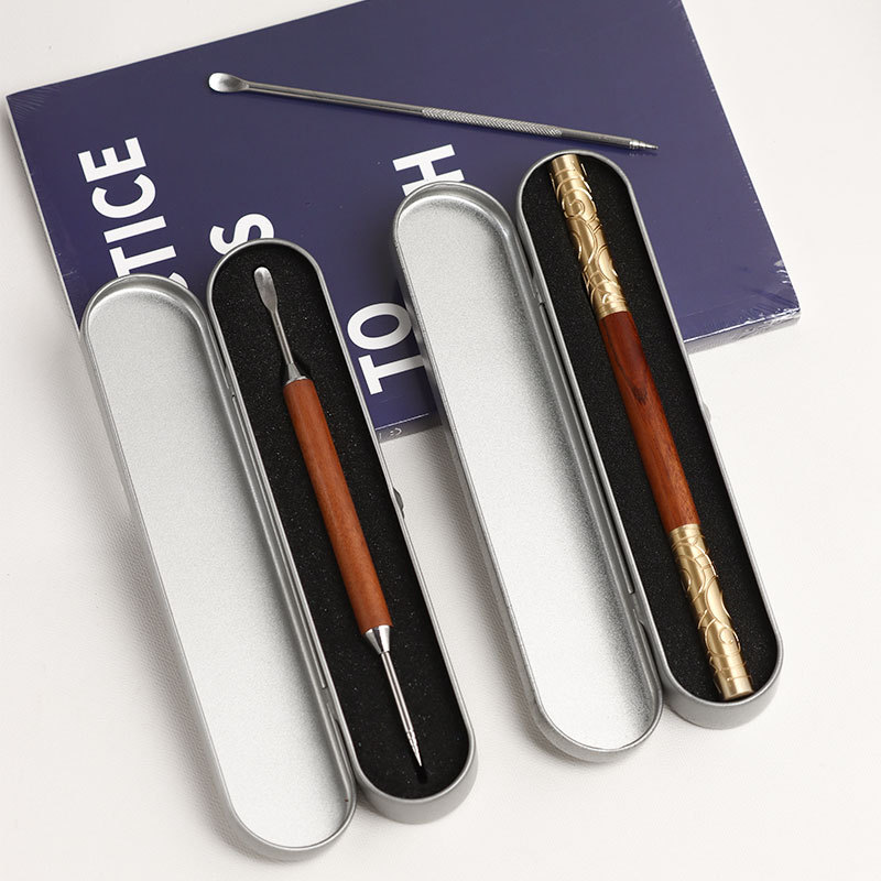 304 stainless steel jacquard needle, rosewood handle, multi-functional coffee engraving needle hook flower Italian latte piping tool Specification drawing