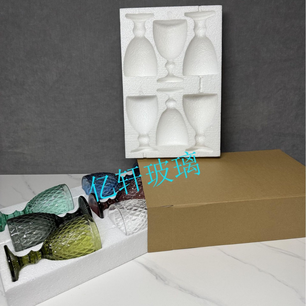 Cross-border exclusive factory wholesale thickened highball glasses, vintage wine glasses, foreign trade wine sets, colored glass red wine glasses Application Scenario