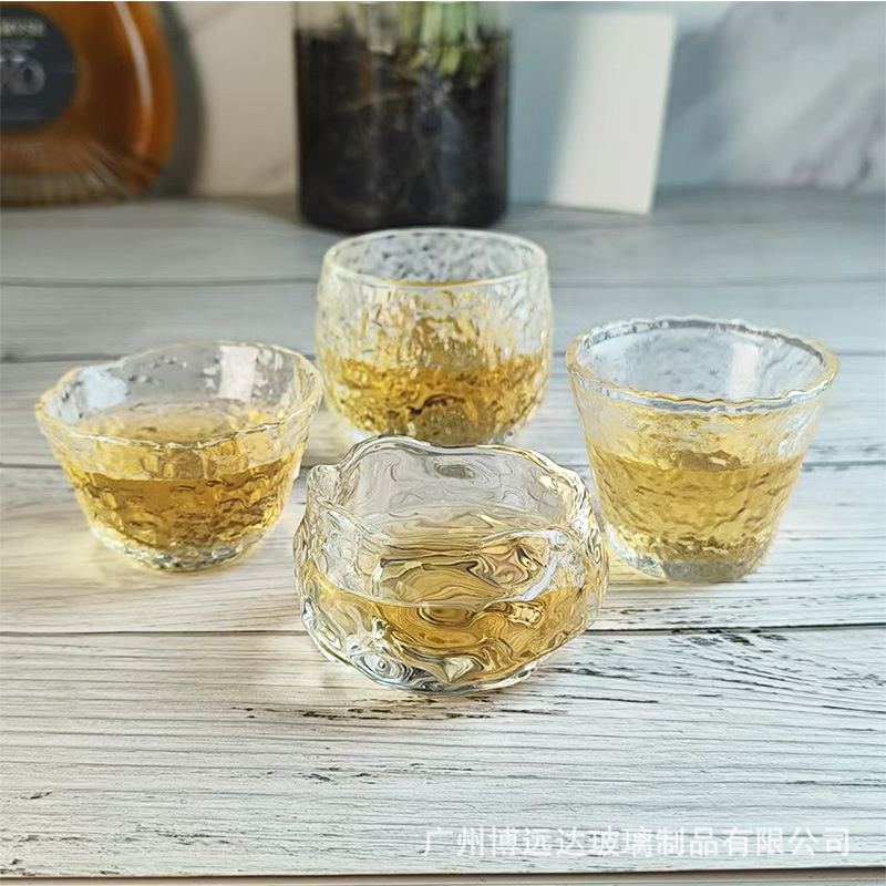 Glass tea tasting cups, Chinese-style tea drinking cups, Gongfu tea cups, personal tea cups, master cups, transparent conical cups, tea sets Specification drawing