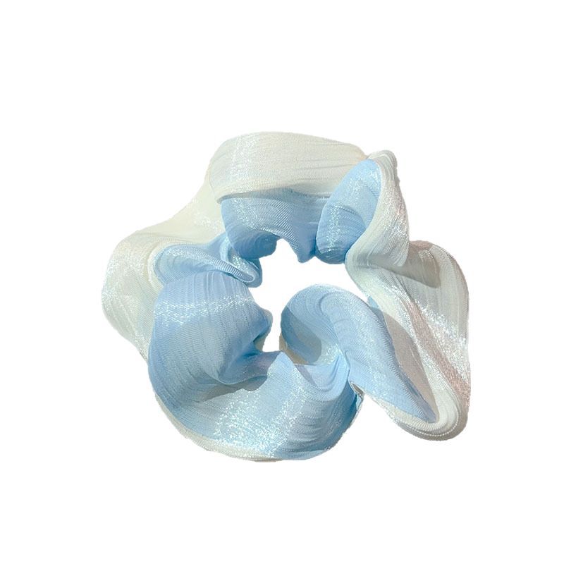 The flowing light gradient mesh large hair band is gentle and elegant, with a high level of appearance. It is a hair tie and rubber band hair accessory for summer Item Picture