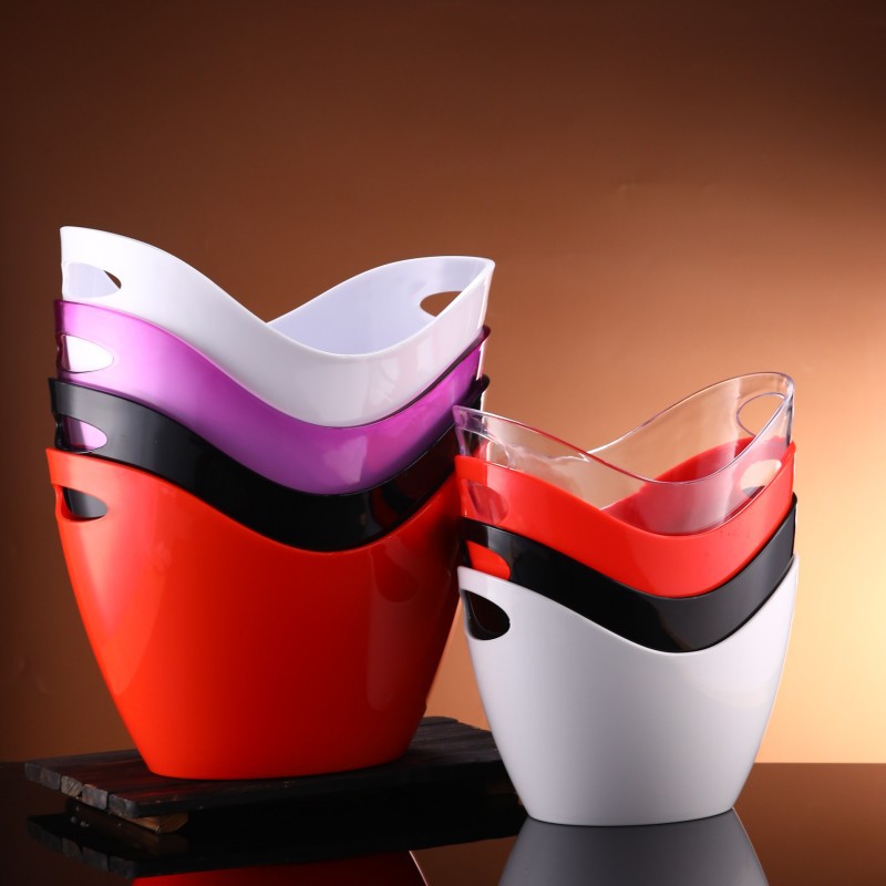 Acrylic ice bucket, high appearance level, commercial champagne bucket, plastic household, bar, ktv small ice cube bucket, ice cube bucket Application Scenario