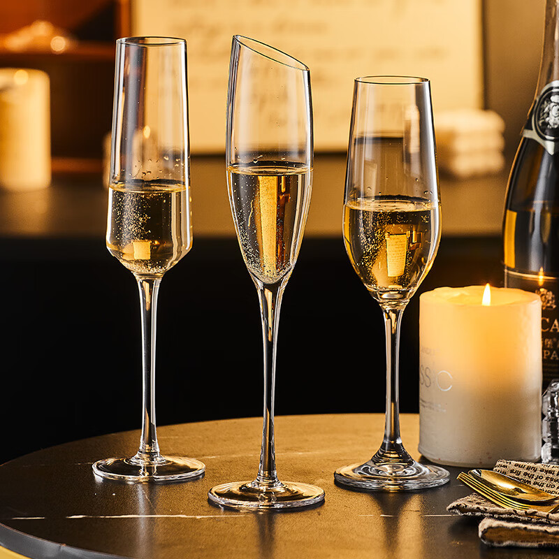 Commercial high-footed champagne glasses, household high-appearance-level sparkling sweet wine glasses, light luxury high-end wine glass cocktail glasses details Picture