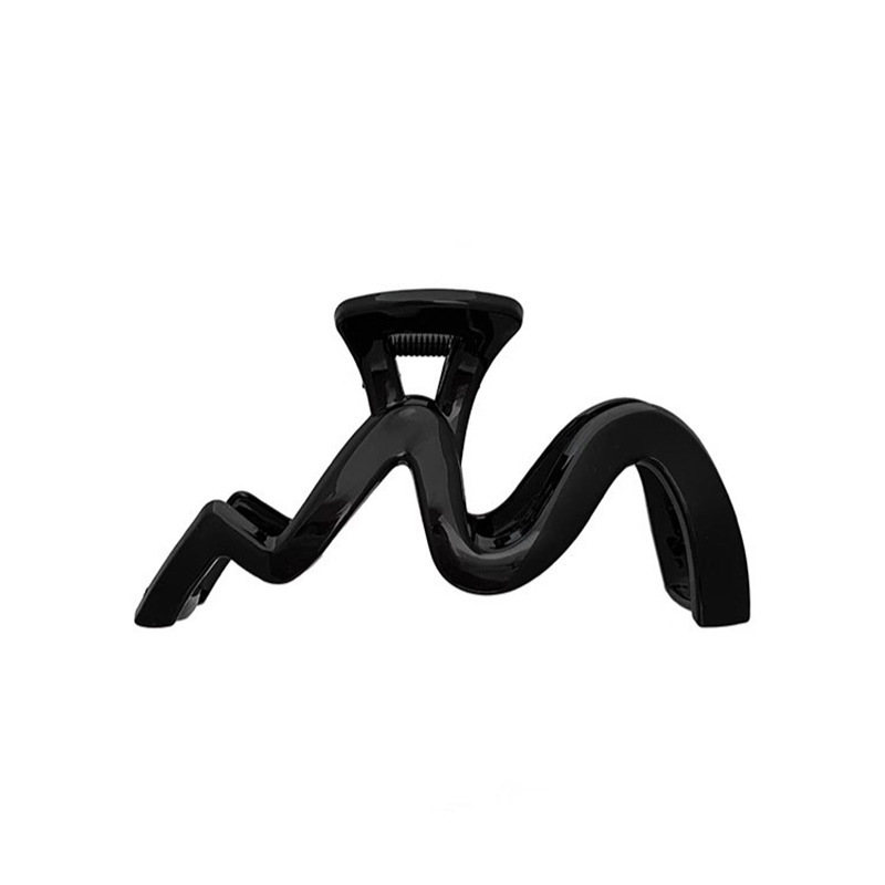 Acrylic wave hair clip for women, 2025 new style, high-end feel, large hair volume, shark clip, back of the head clip Item Picture