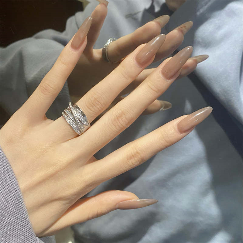 French light luxury and niche design, full diamond zircon ring, a popular heavy industry, shiny multi-layer food ring, adjustable for fashion Application Scenario
