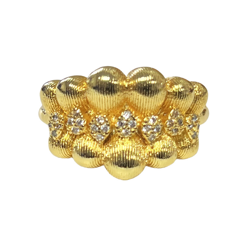 French retro brushed woven coffee bean open ring, court style, cold style, light luxury, geometric niche ring trend Item Picture