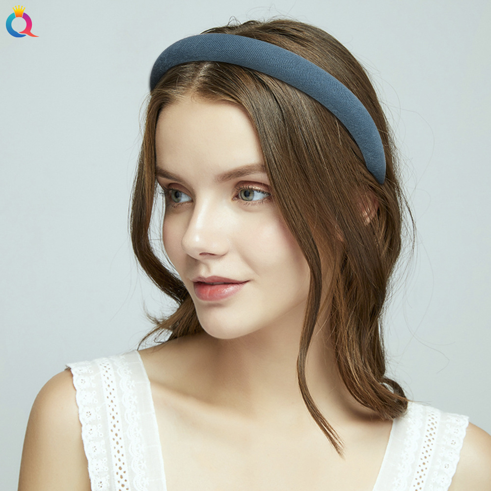 Qiyue solid-color sponge hairband, a unique and retro face-washing and hair-pressing headband, a sweet and trendy Korean-style red hairpin accessory Specification drawing