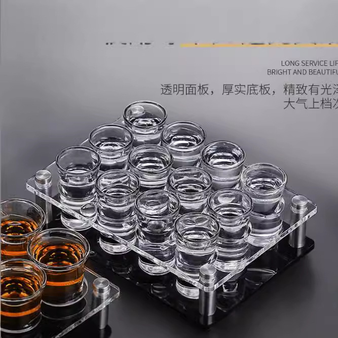 Acrylic bullet cup holder, bar, KTV beer cup holder, white spirit cup, foreign wine cup holder, one-sip cup holder, wonton cup holder details Picture