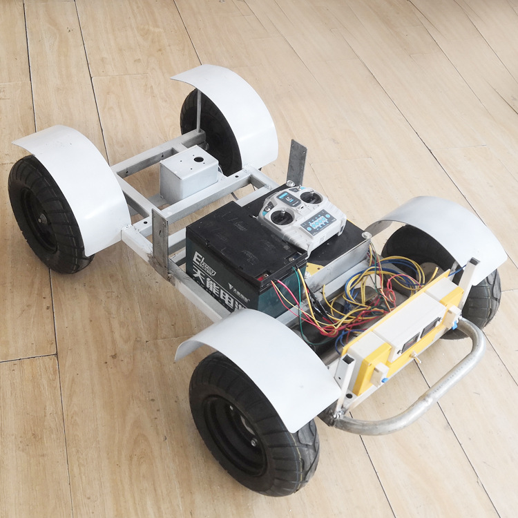 The classic 4G Ackerman 2-wheel drive robot car chassis is remotely controlled and supports agv vehicles undefined