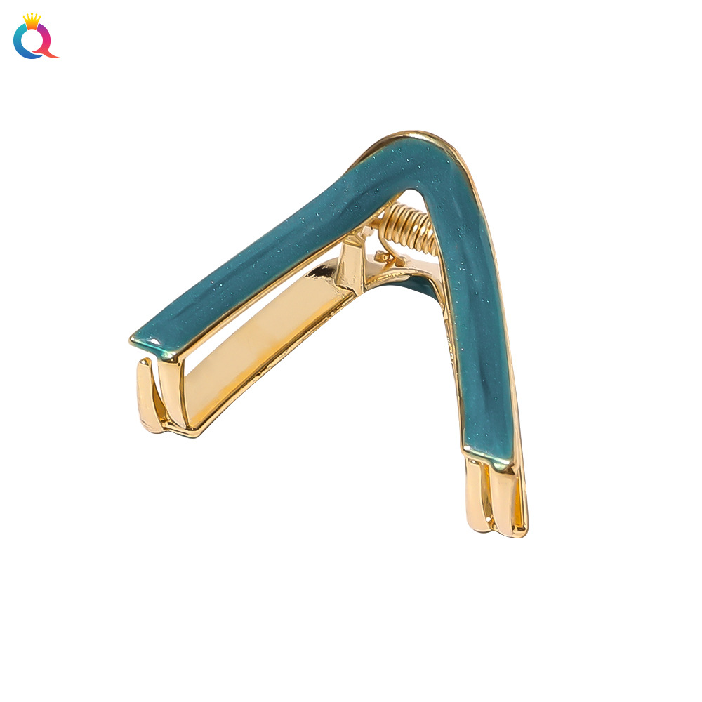 The Qiyue V-shaped hairpin, a simple and elegant hair clip for the back of the head, is a popular Korean Internet celebrity and a children's hair accessory Item Picture