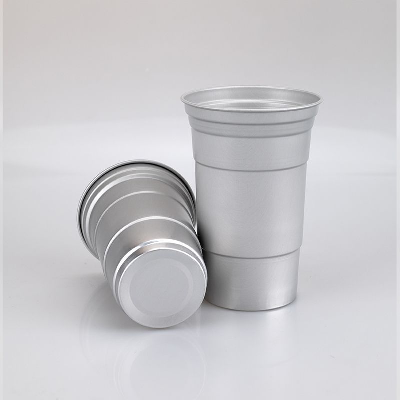 Disposable aluminum cups, reusable cold drink cups, outdoor camping rolled aluminum beer, food-grade portable cups Application Scenario
