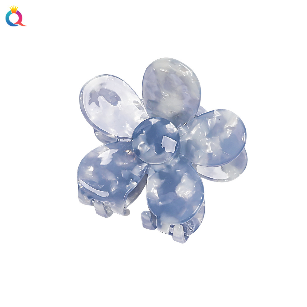 Wholesale of Qiyue Korean acetate flower hair clips with a high-end and elegant style, large back head updo hair clips and hair accessories Item Picture