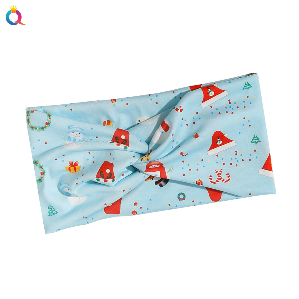 Qiyue Christmas Crossover headband Sports Hair Accessory Zone in Europe and America, supports sample making Item Picture