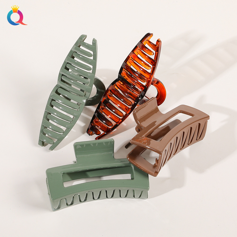 Qiyue Cross-border Cross-shaped hair clips, simple shiny scratch clips, shark clips, hair clips, hair accessories wholesale Specification drawing