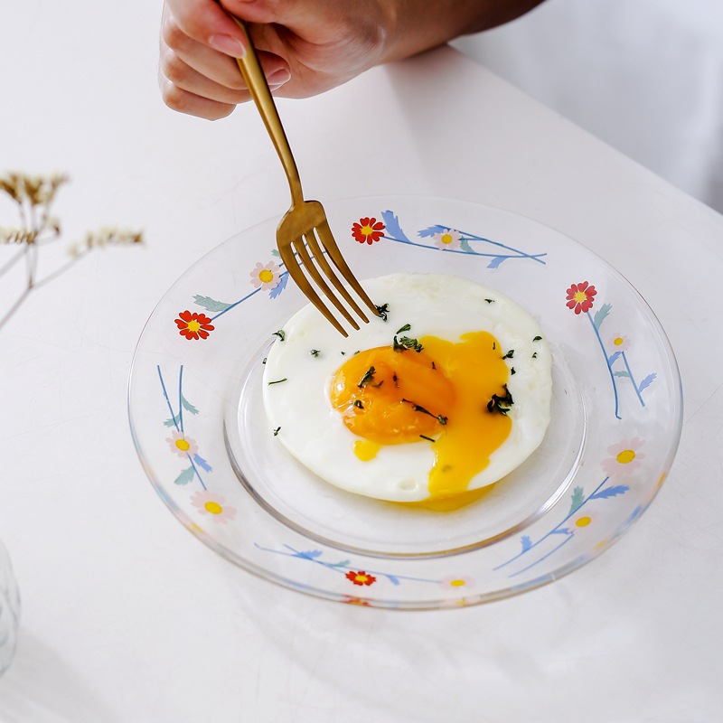 Korean InS-style Daisy salad plate, flower inventory, heart plate, girl feng shui fruit plate, cute plate, cake Specification drawing