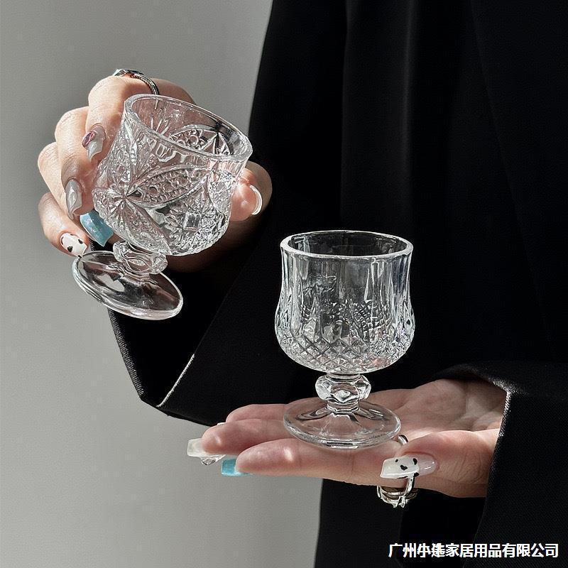 European-style diamond highball glass, 50ml thick cognac wine glass, champagne and fruit wine glass Application Scenario