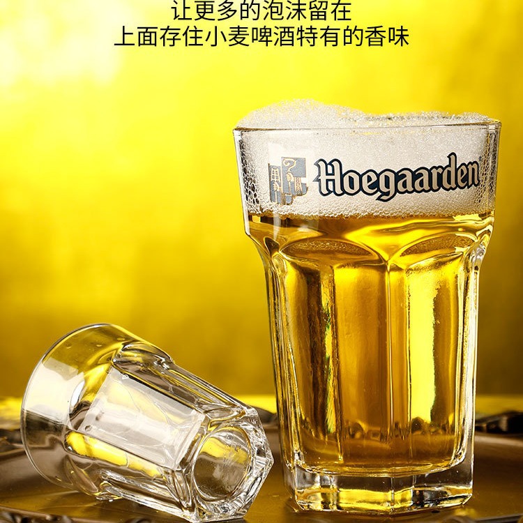Extra-large beer mug, craft draft beer cup, glass hexagonal cold drink juice cup, popular restaurant large-capacity hero cup full figure