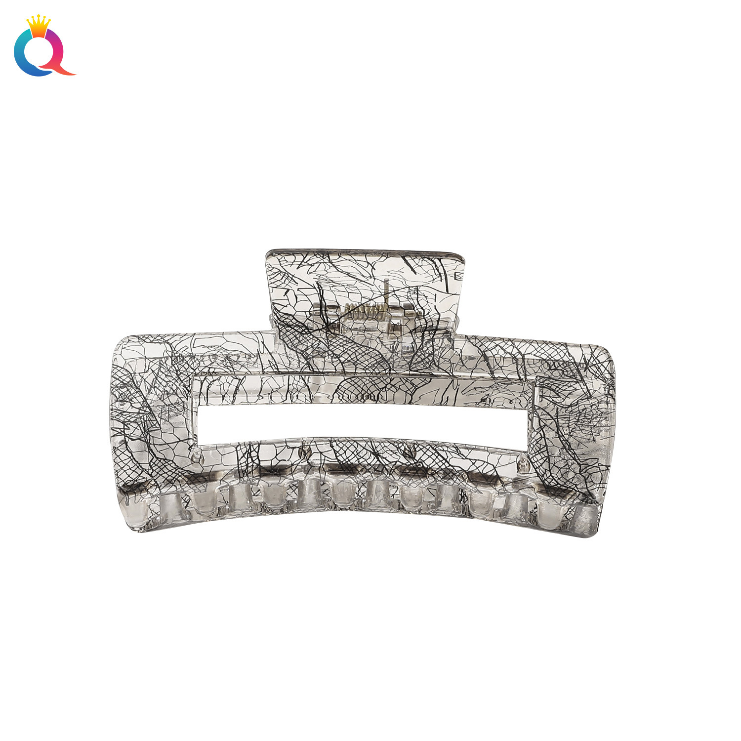 Wholesale of Qiyue Amazon large snake pattern hair clips, hair curls, hair grabbers, summer high-end style, shark clips for the back of the head Item Picture
