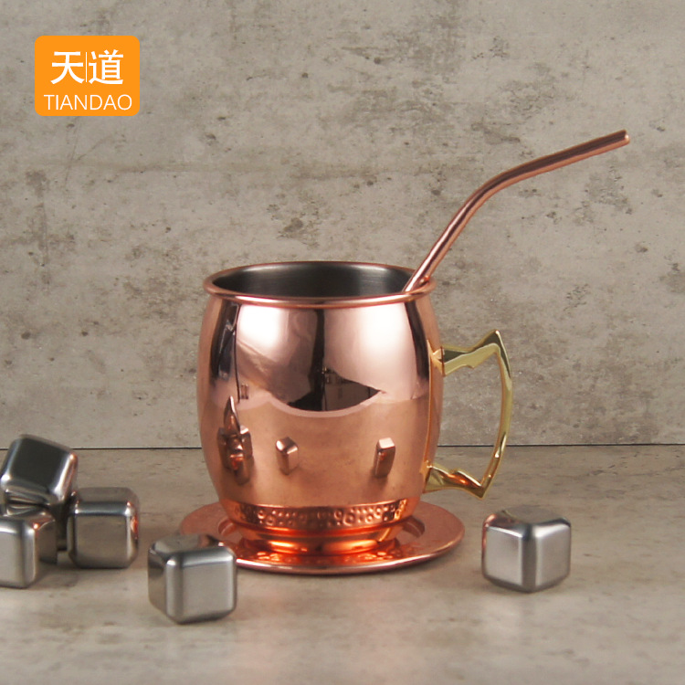 Hammered copper cup moscow mule Cup Moscow Mule Stainless steel cocktail cup Creative Bar cup Specification drawing