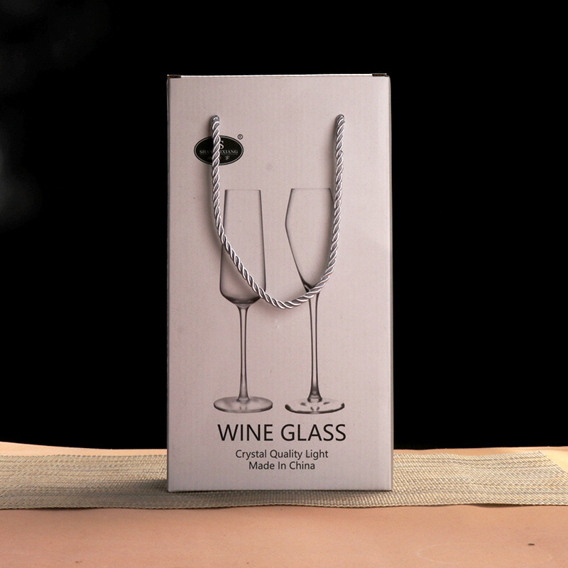 Handcrafted crystal champagne glasses, tall wine glasses, 2-piece gift box set, sparkling wine glass glasses details Picture